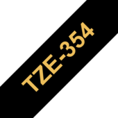 Páska Brother TZ-354 - originální (Zlatý tisk/černý podklad)