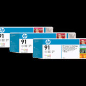 Cartridge Multi Pack HP 91, C9482A - originální (3ks, Světle šedá)