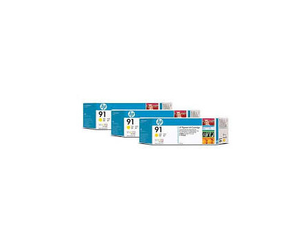 Cartridge Multi Pack HP 91, C9485A - originální (3ks, Žlutá)