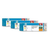 Cartridge Multi Pack HP 91, C9485A - originální (3ks, Žlutá)