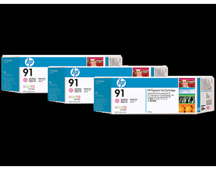 Cartridge Multi Pack HP 91, C9487A - originální (3ks, Světle purpurová)