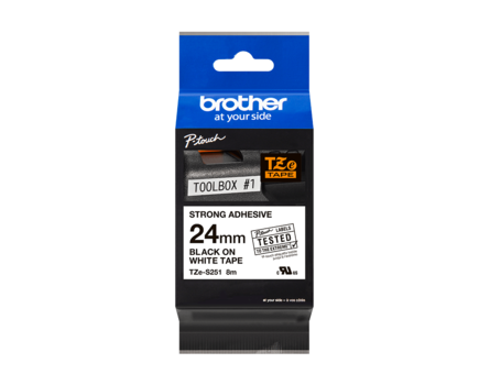 Páska Brother TZ-S251 - originální (Černý tisk/bílý podklad)