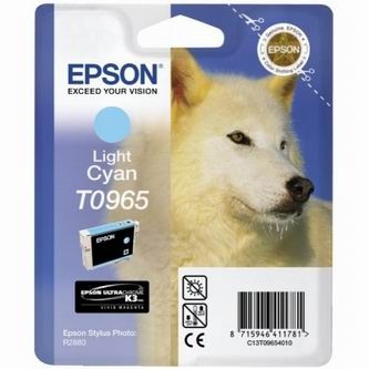 Levně Tonery Náplně Inkoustová cartridge Epson Stylus Photo R2880, C13T09654010, světle modrá, 1*13m