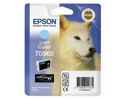  Inkoustová cartridge Epson Stylus Photo R2880, C13T09654010, světle modrá, 1*13m