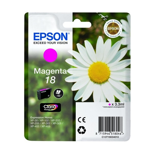 Tonery Náplně Epson T1803 Magenta