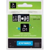 Páska Dymo 45811 (Bílý tisk/černý podklad)