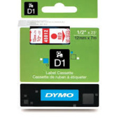 Páska Dymo 45012 (Červený tisk/ průsvitný podklad) D1 Standardní