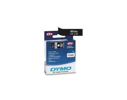 Páska Dymo 45021 (Bílý tisk/černý podklad) (12 mm)