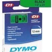 Páska Dymo 45019 (Černý tisk/zelený podklad)