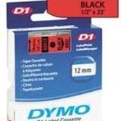 Páska Dymo 45017 (Černý tisk/červený podklad)