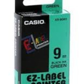 Páska Casio XR-9GN1 (Černý tisk/zelený podklad) (9mm)