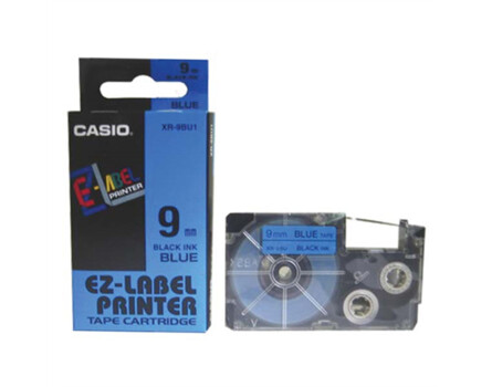  Páska Casio XR-9BU1 (Černý tisk/modrý podklad) (9mm)