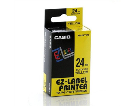 Páska Casio XR-24YW1 (Černý tisk/žlutý podklad) (24mm)