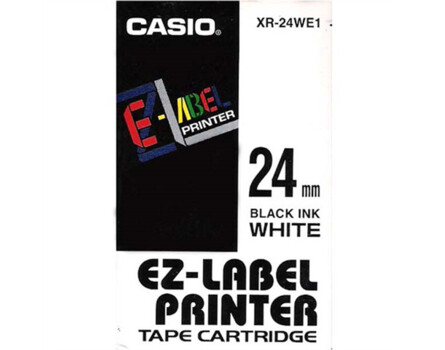 Páska Casio XR-24WE1 (Černý tisk/bílý podklad) (24mm)