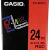 Páska Casio XR-24RD1 (Černý tisk/červený podklad) (24mm)