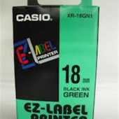 Páska Casio XR-18GN1 (Černý tisk/zelený podklad) (18mm)