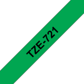 Páska Brother TZ-721 - originální (Černý tisk/zelený podklad)