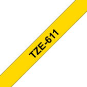Páska Brother TZ-611 - originální (Černý tisk/žlutý podklad)