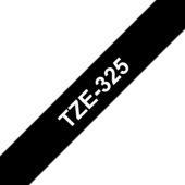 Páska Brother TZ-325 - originální (Bílý tisk/černý podklad)