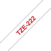 Páska Brother TZ-222 - originální (Červený tisk/bílý podklad)