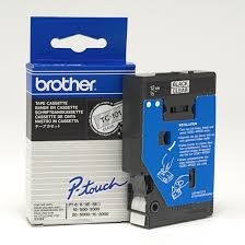 Páska do tiskárny štítků Brother TC-601, 12mm, černý tisk/žlutý podklad, O