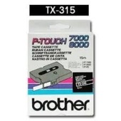 Páska Brother TX-315 - originální (Bílý tisk/černý podklad)