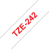 Páska Brother TZ-242 - originální (Červený tisk/bílý podklad)