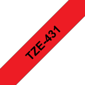 Páska Brother TZ-431 - originální (Černý tisk/červený podklad)