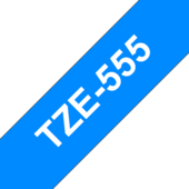 Páska Brother TZ-555 - originální (Bílý tisk/modrý podklad)