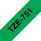 Páska Brother TZ-751 - originální (Černý tisk/zelený podklad)