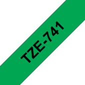Páska Brother TZ-741 - originální (Černý tisk/zelený podklad)