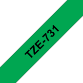 Páska Brother TZ-731 - originální (Černý tisk/zelený podklad)