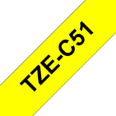 Páska Brother TZ-C51 - originální (Černý tisk/žlutý podklad)