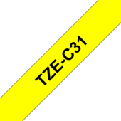 Páska Brother TZ-C31 - originální (Černý tisk/signální žlutá)