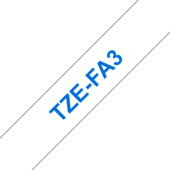 Barvící páska Brother TZ-FA3 - originální (Modrý tisk/bílý podklad)