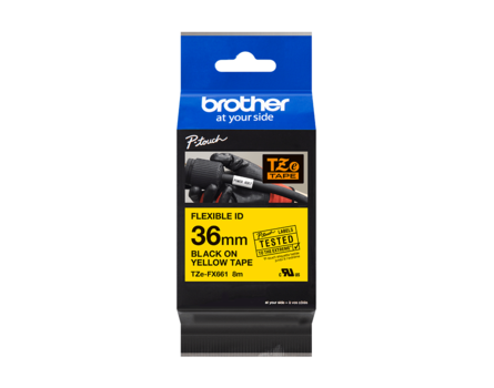 Páska Brother TZ-FX661 - originální (Černý tisk/žlutý podklad)