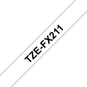 Páska Brother TZE-FX211 - originální (Černý tisk/bílý podklad)