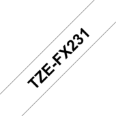 Páska Brother TZ-FX231 - originální (Černý tisk/bílý podklad)