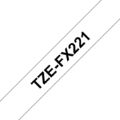 Páska Brother TZ-FX221 - originální (Černý tisk/bílý podklad)