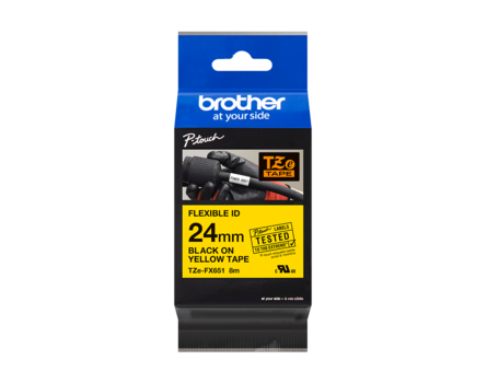 Páska Brother TZ-FX651 - originální (Černý tisk/žlutý podklad)