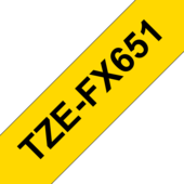 Páska Brother TZ-FX651 - originální (Černý tisk/žlutý podklad)