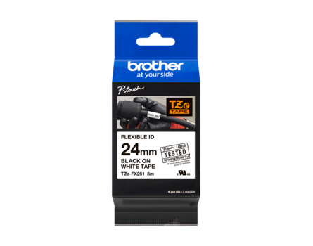 Páska Brother TZ-FX251 - originální (Černý tisk/bílý podklad)