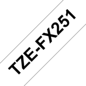 Páska Brother TZ-FX251 - originální (Černý tisk/bílý podklad)