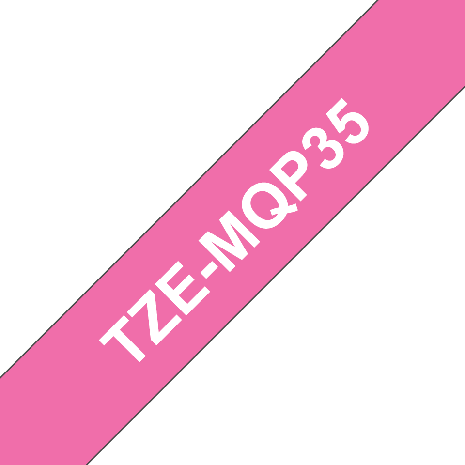 Páska Brother TZE-MQP35 (Bílý tisk/růžový poklad)