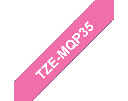 Páska Brother TZE-MQP35 - originální (Bílý tisk/růžový poklad)