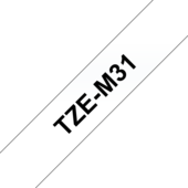 Páska Brother TZ-M31 (Černý tisk/průsvitný matný podklad)