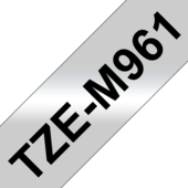 Páska Brother TZ-M961 - originální (Černý tisk/stříbrný podklad)