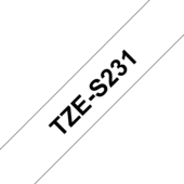 Páska Brother TZ-S231 - originální (Černý tisk/bílý podklad)