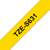 Páska Brother TZ-S631 - originální (Černý tisk/žlutý podklad)