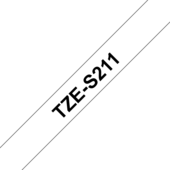 Páska Brother TZ-S211 - originální (Bílý tisk/černý podklad)